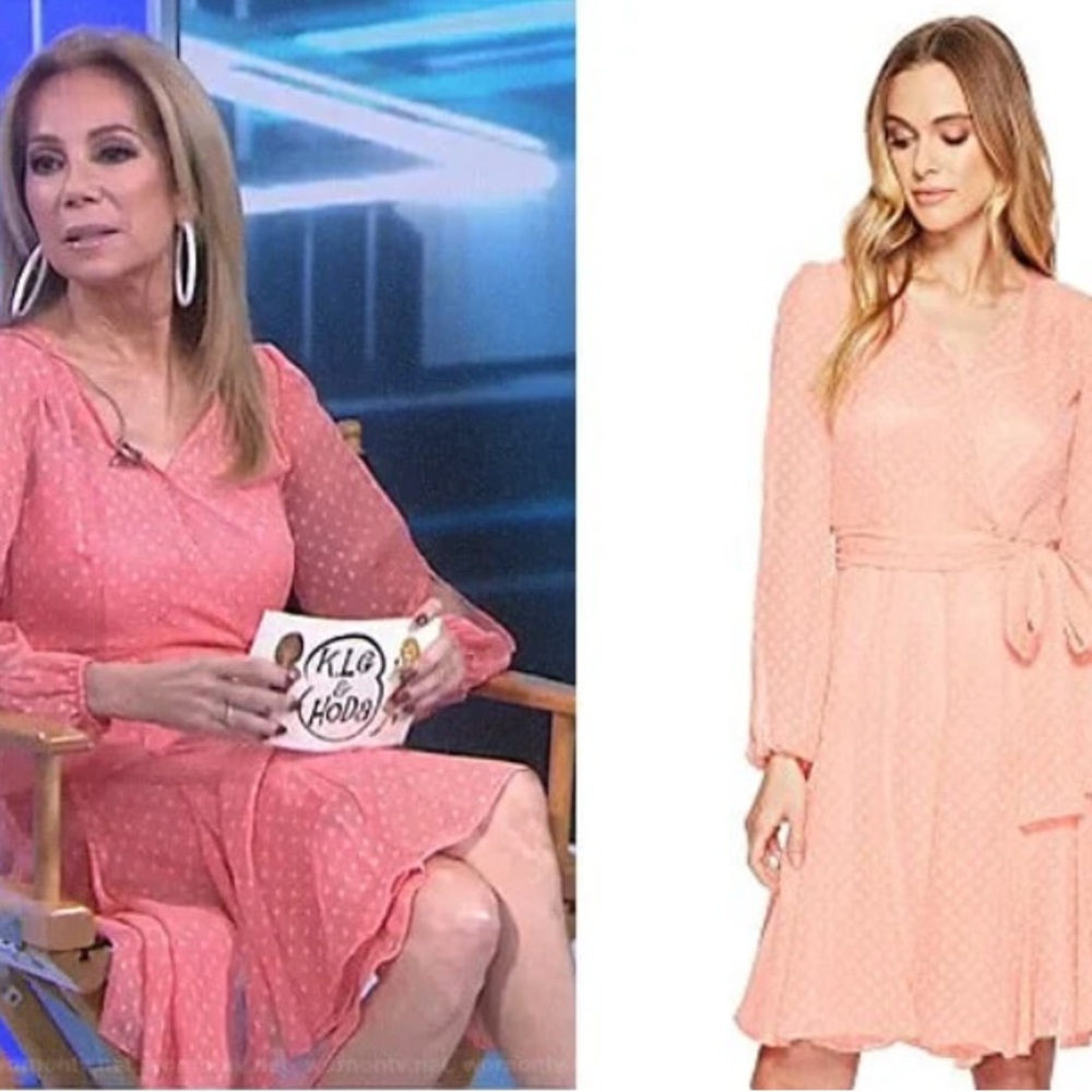 Tahari ASL Pink Long Sleeve Dress